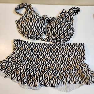 LA BLANCA 2 piece swimmer bikini set Fits M/L